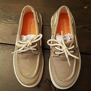 Little boys sperry topsider canvas boat shoe